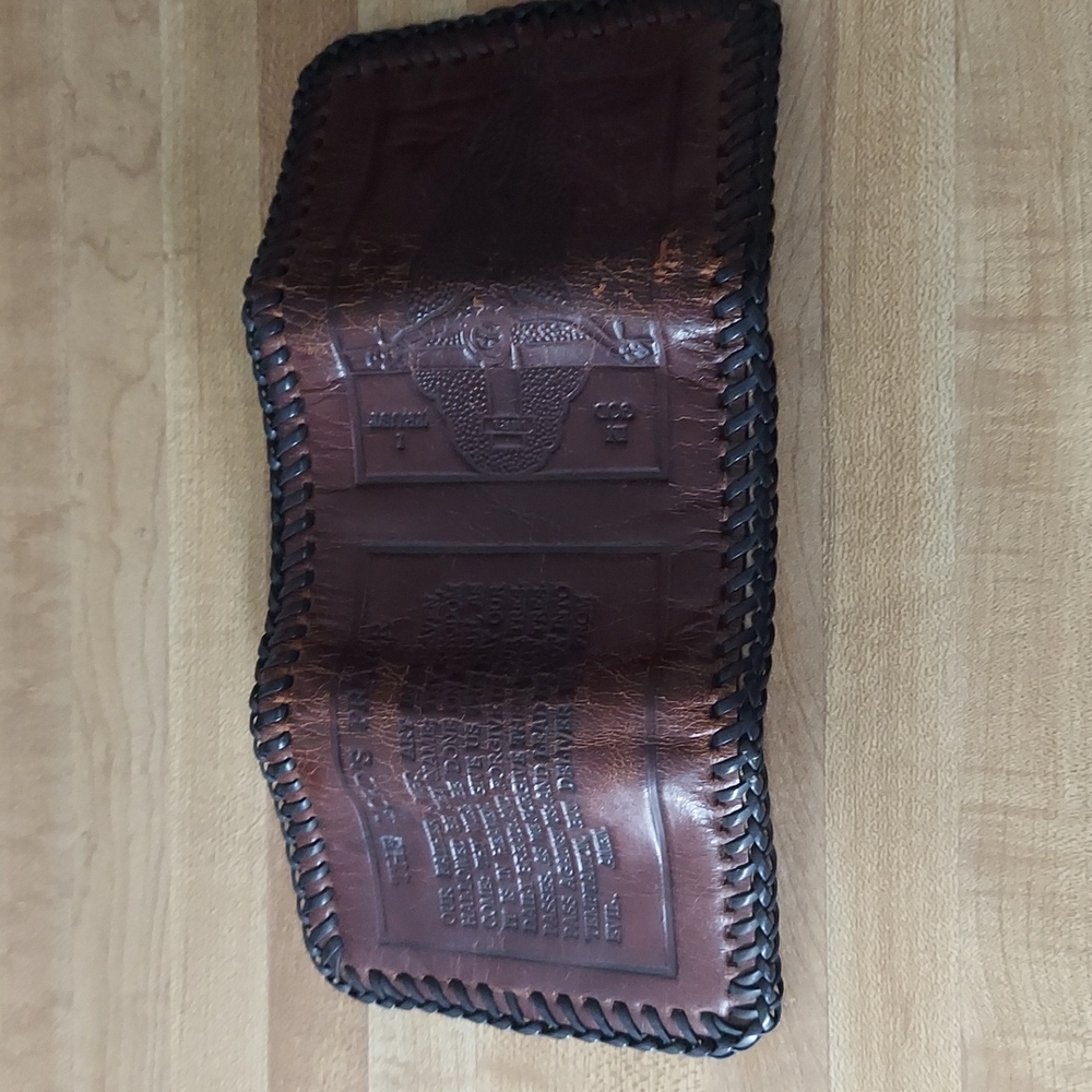 The Lords Prayer Genuine Leather Trifold Wallet Gem